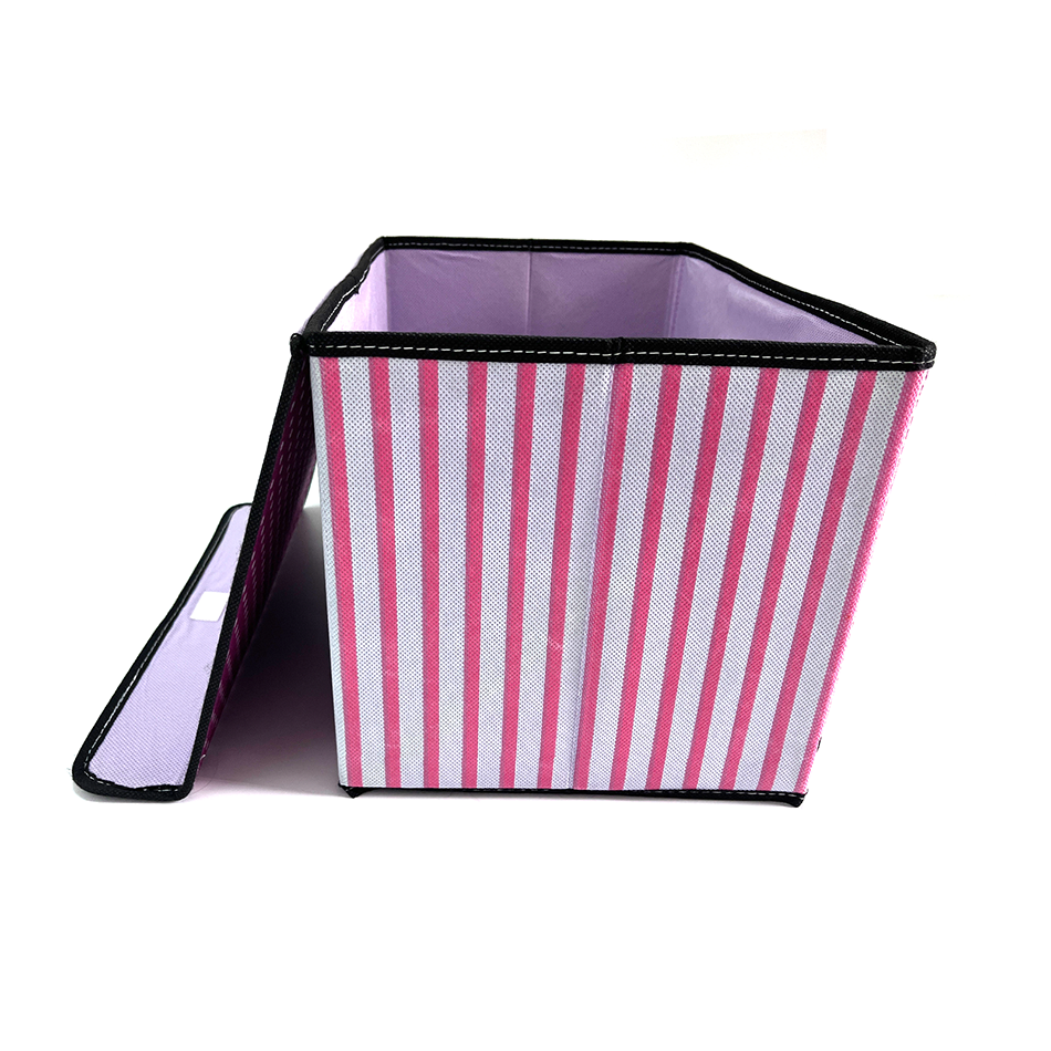 Boîte de rangement pliable en cube de rangement en cube de tissu Organisateur de jouets en cube avec couvercle