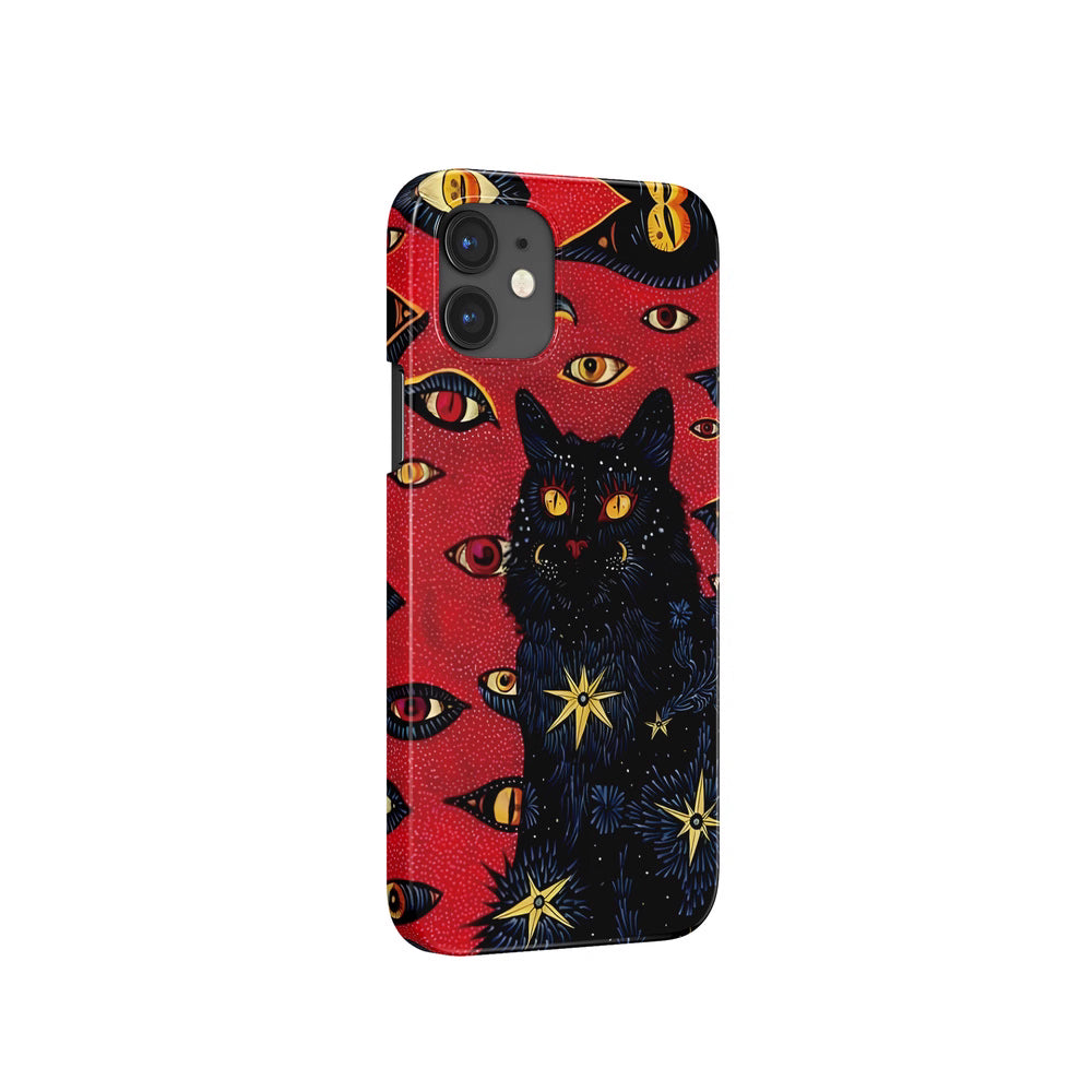 Case de téléphone à oeil de chat rétro Niche