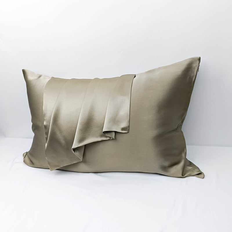 Coussin en soie à double face polyvalent de couleur unie