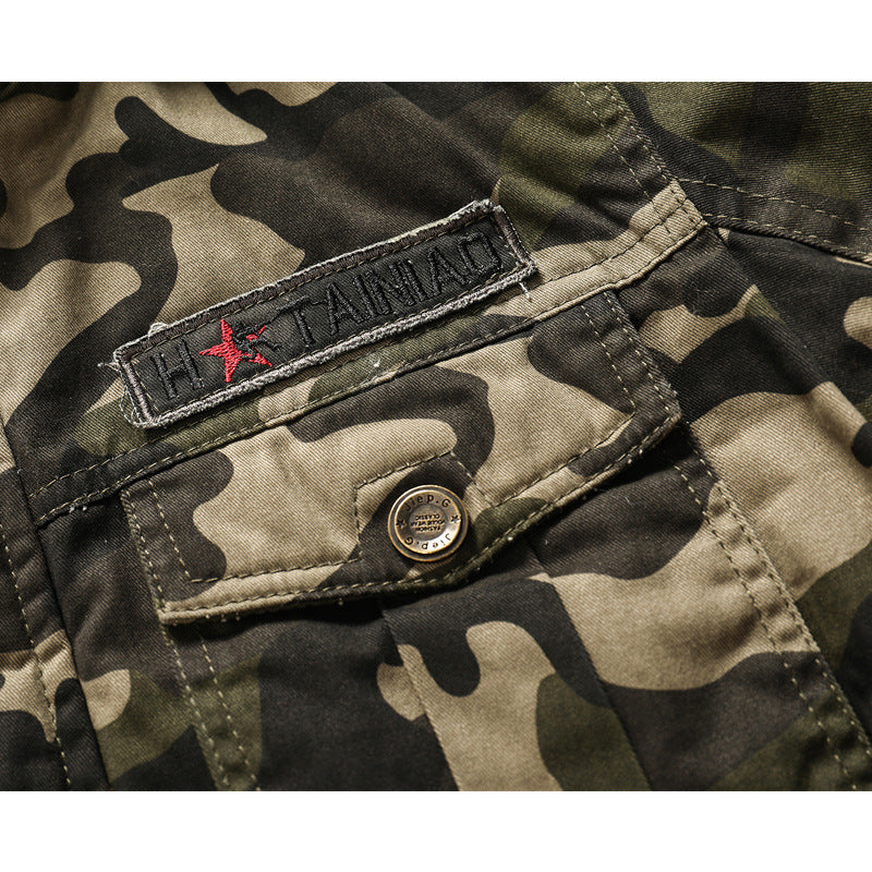 Veste Homme Casual Camouflage Imprimé Vêtements de dessus