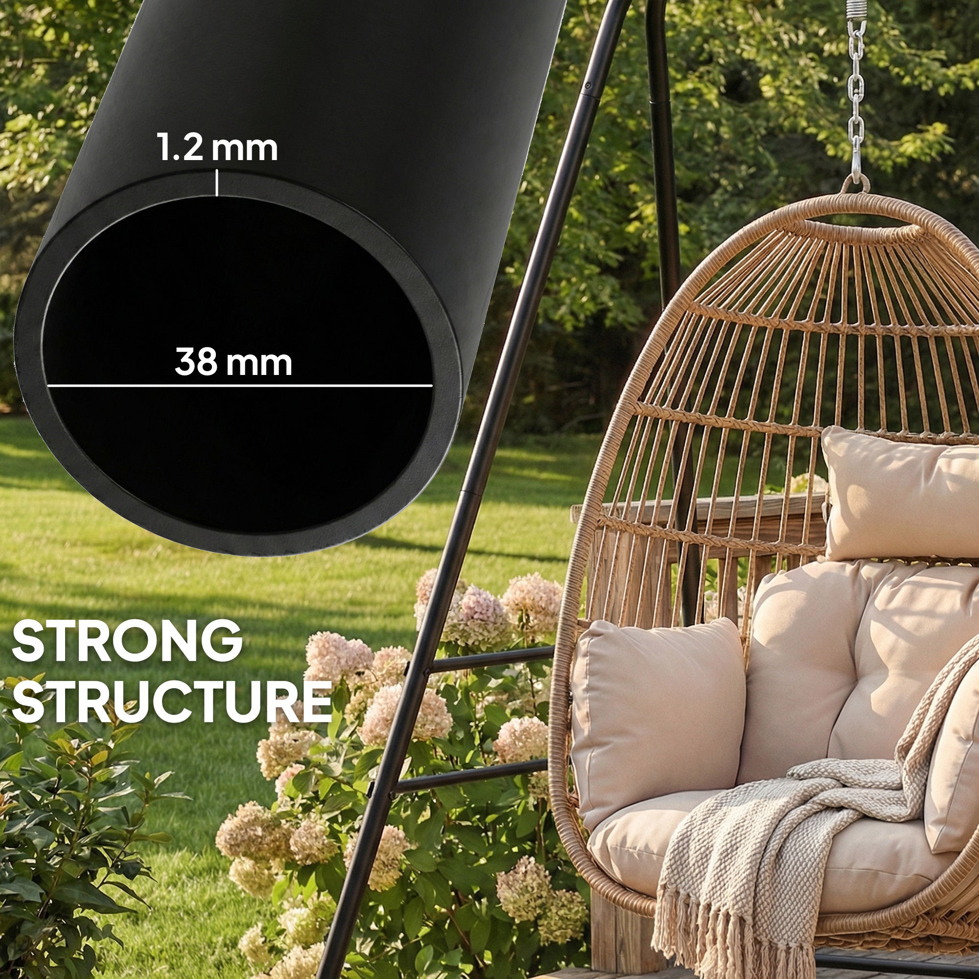 Support de chaise Hamock à usage intérieur et extérieur avec des coussinets antidérapants