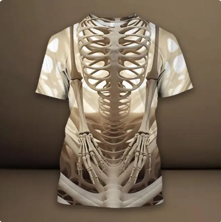 T-shirt imprimé 3D Hip Hop 3D pour homme