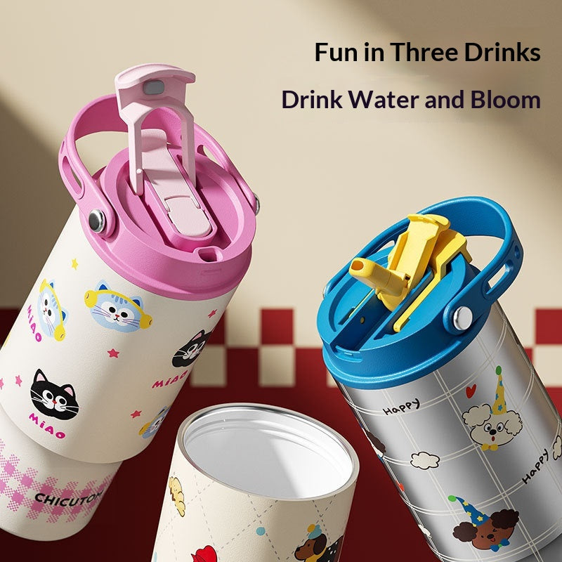 High Handle Stainless Steel Look Insulated Liner Mug