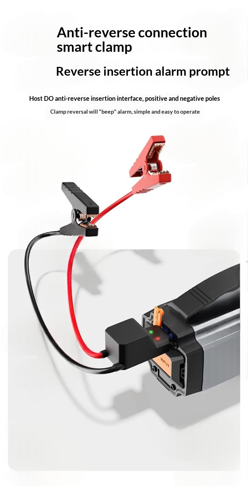3-in-1 Portable Wireless Car Jump Starter and Tire Inflator Multifunctional Emergency Vehicle Device