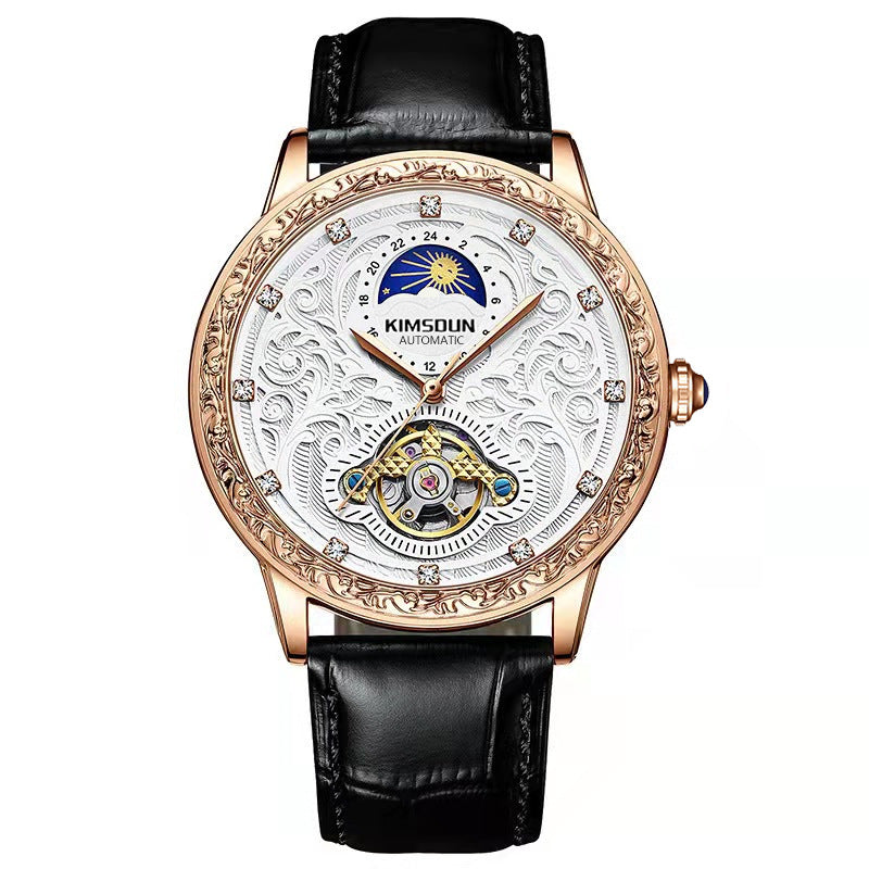 Tourbillon Montre mécanique haut de gamme hommes d'affaires