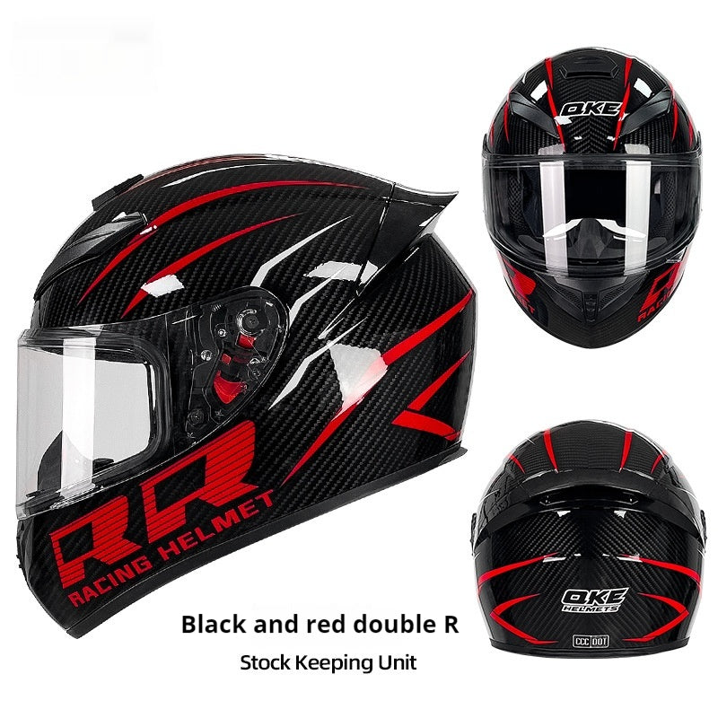 Hiver Personnalité Casque de moto Quatre saisons Knight Bluetooth Locomotive Plein visage