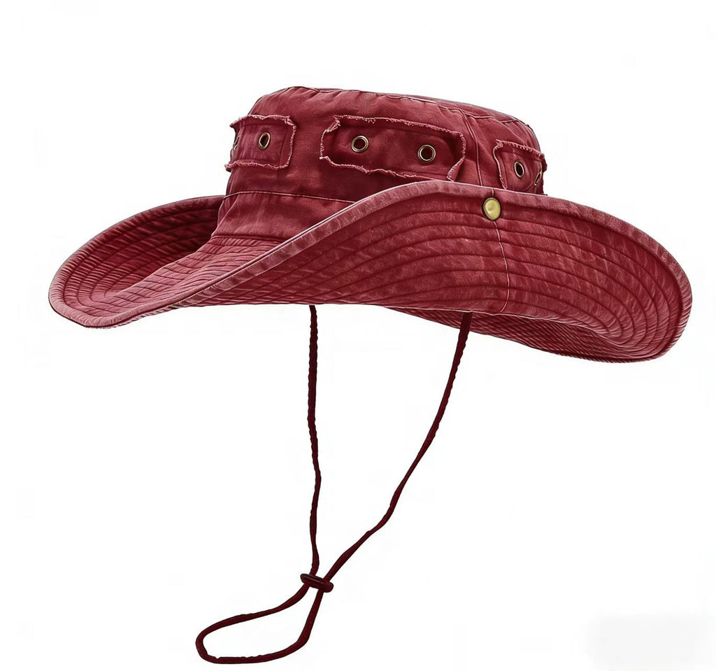 Chapeau de seau Lavé-cotton rétro pour la protection solaire à l'extérieur