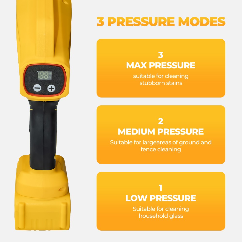 4000W sans fil voiture de lavage haute pression Jet Nettoyeur d'eau avec 2 batterie