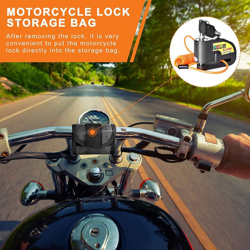 Serrure de disque pour moto - Fonction d'alarme avec alerte de vibration