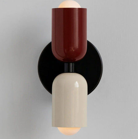 Lampe de lit à tête double de style crémeux