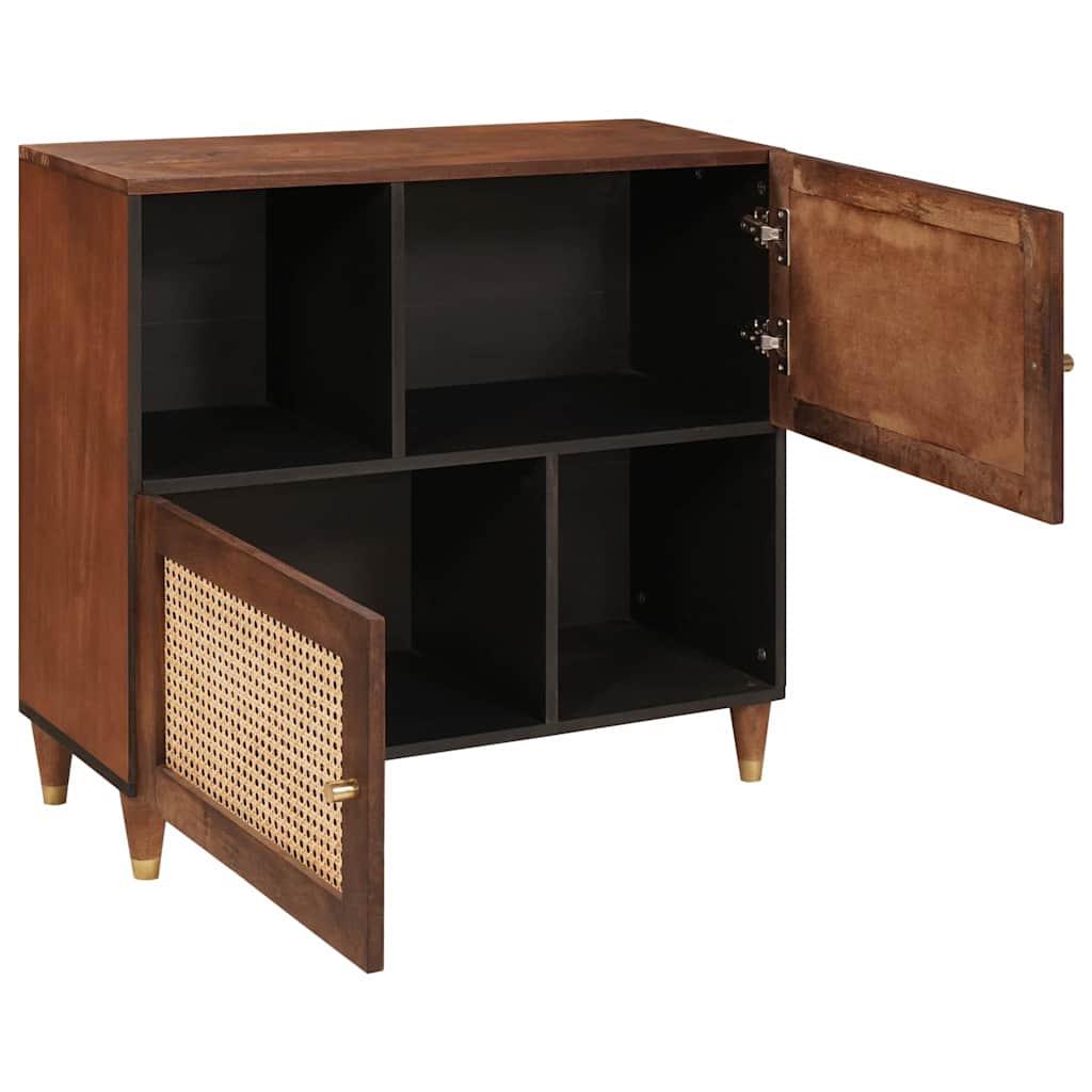 Buffet Brown 80 x 33,5 x 75 cm Tube et bois massif de mangue