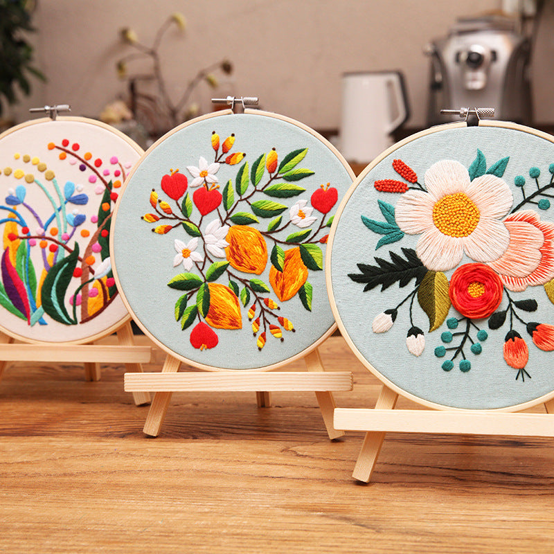 Peinture à la main Diy suspendu Kit de couture à fleurs tridimensionnel