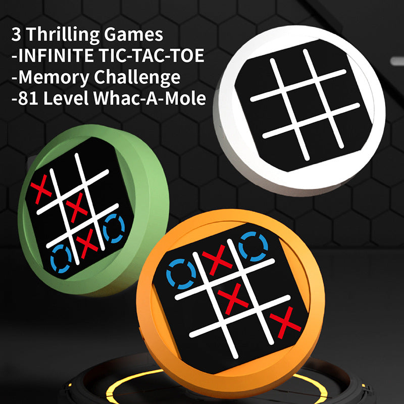 Super Tic-Tac-Toe 4-en-1 Console de jeu portable d'entraînement mémoire