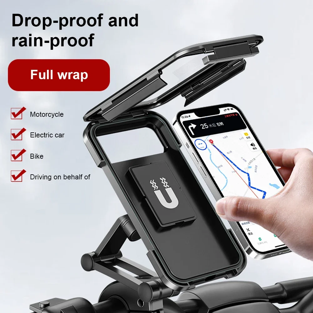 Support téléphone vélo et moto — étanche, rotatif 360°