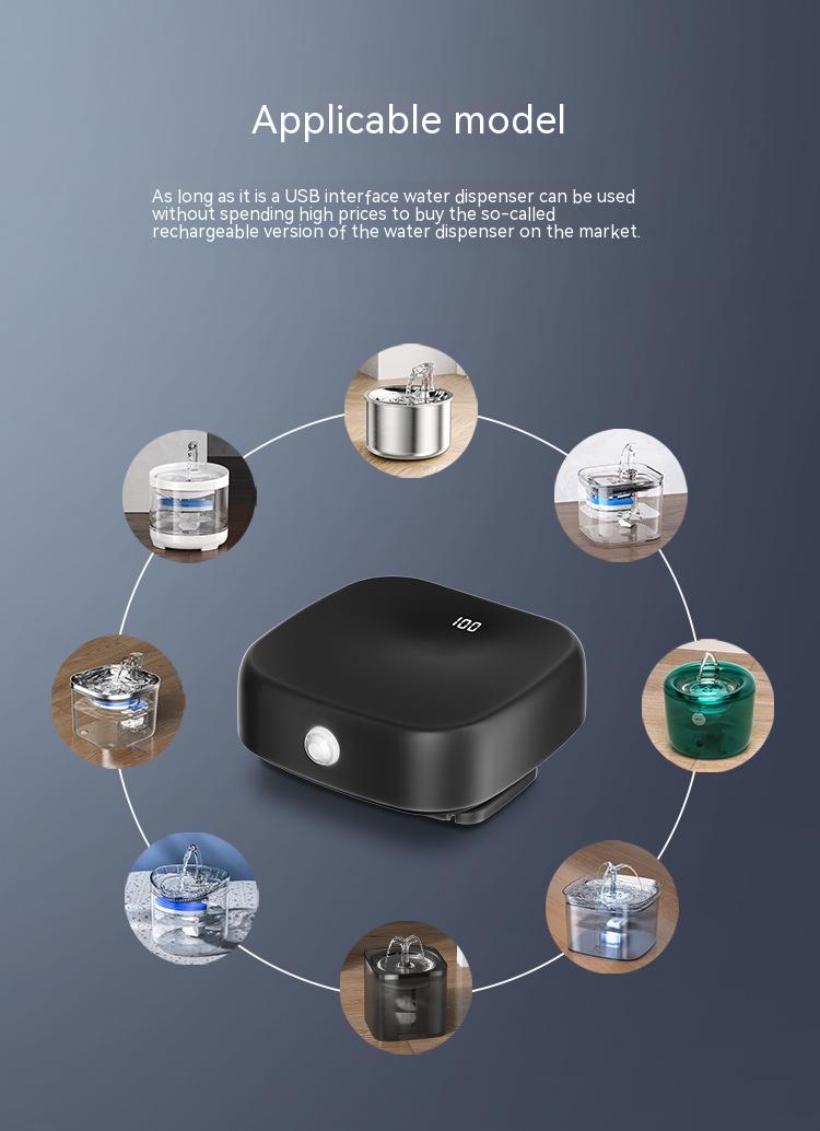 Cat Distributeur automatique d'eau Charger Compagnon sans fil batterie rechargeable intelligente