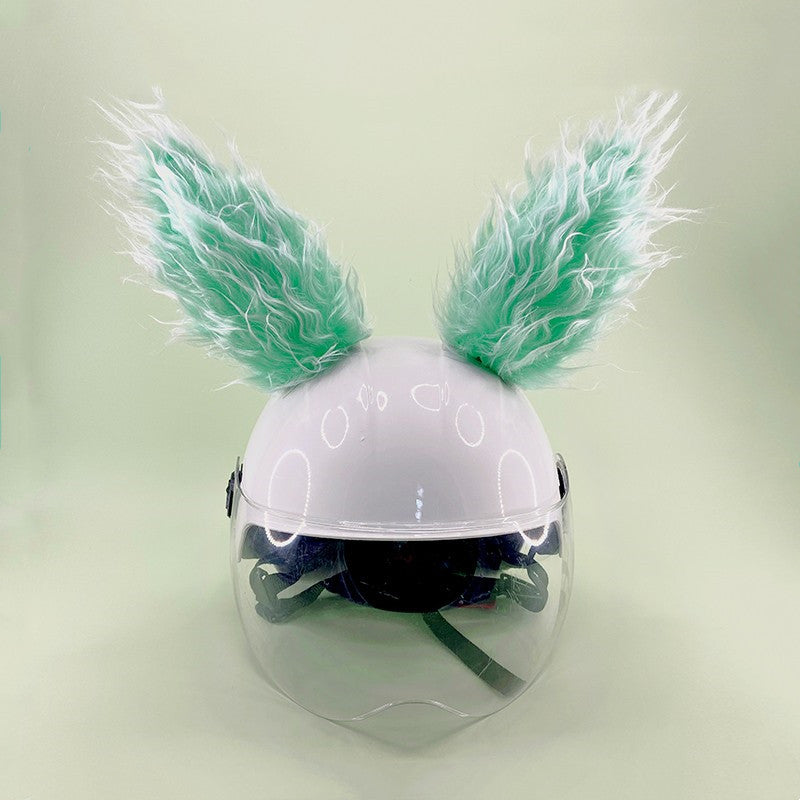 Personnalité Mignon Plush Fée Oreilles de Bike Electrique Casque