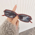 Lunettes de soleil tendance rétro de petit cadre carré