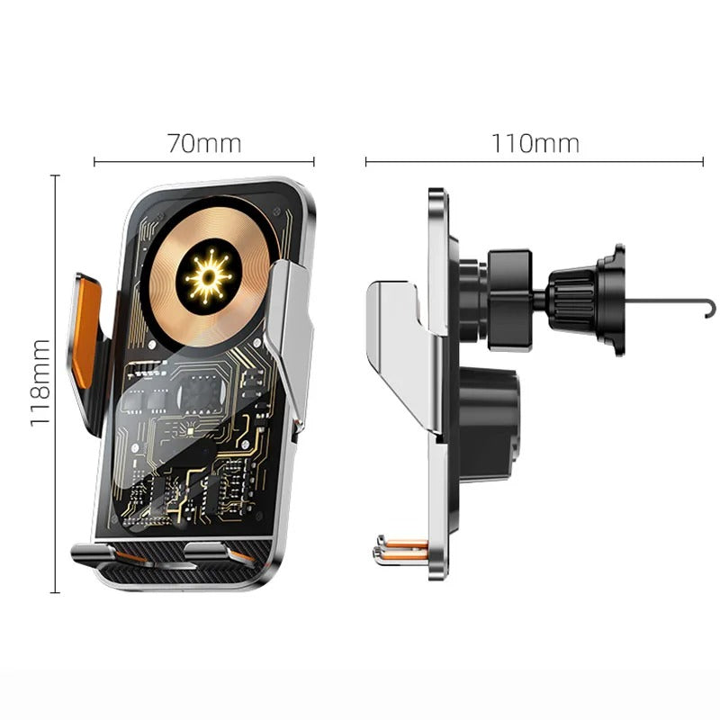 Support de voiture universel avec fonction de recharge sans fil pour téléphones portables