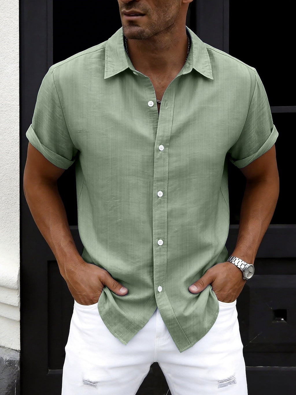 Chemise à manches courtes pour hommes