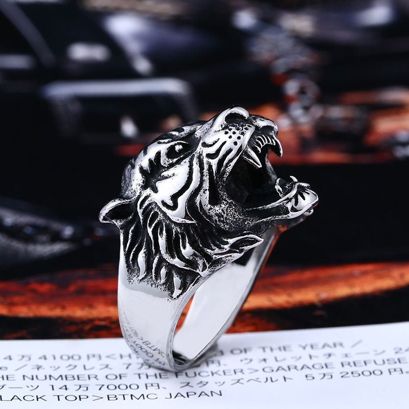 Rétro Mens Creative Titanium Steel Ring