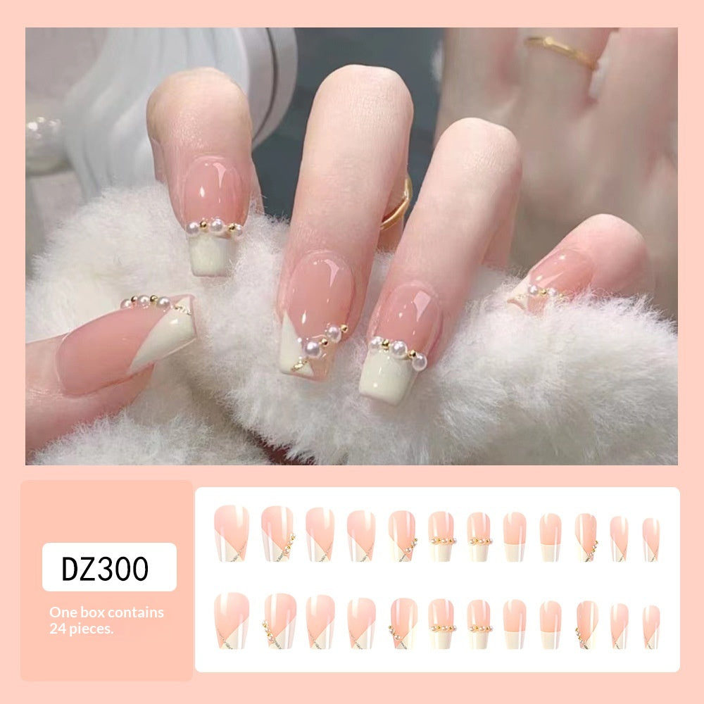 24 pièces de cercueil court en forme d'ongles artificiels français en forme de cercueil