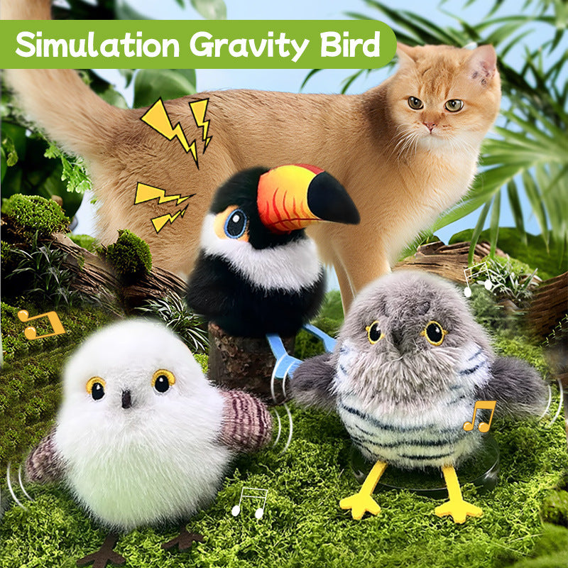 Chat Shaking Bird Simulation Bird Jouet de chat Self-Hi Soulagent Stuffy Électric Sound Sparrow A