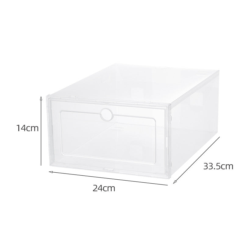 Boîte à chaussures en plastique pliable transparent simple
