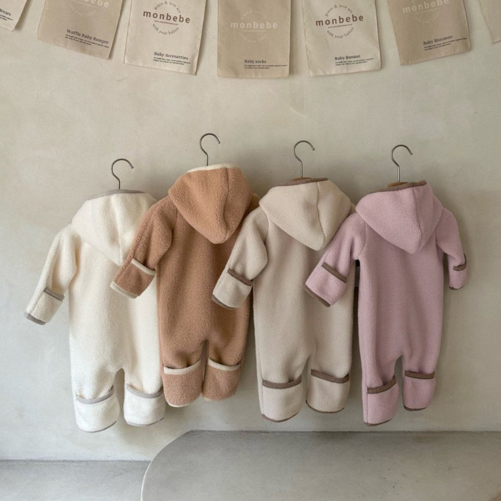 Romper d'hiver épaissé d'une pièce pour bébés