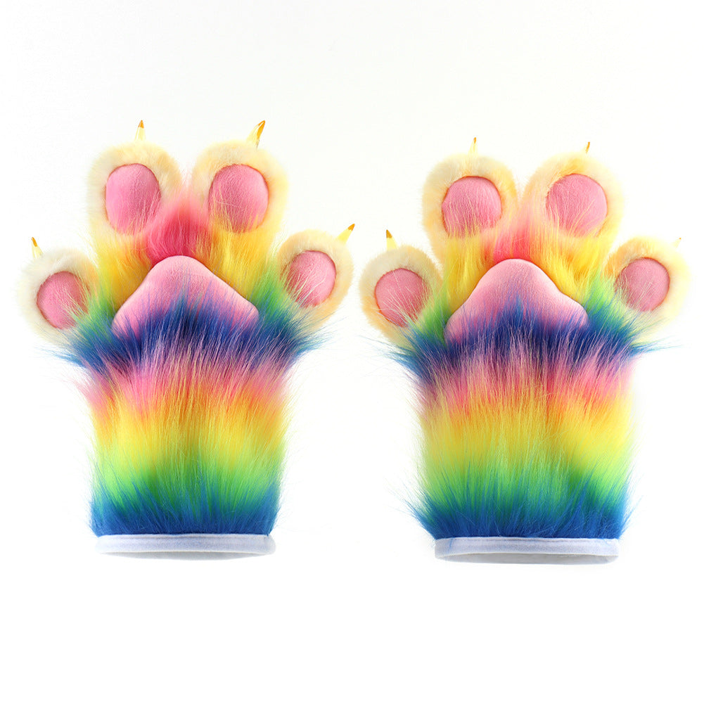 Gants de griffe à ongles en peluche accessoire
