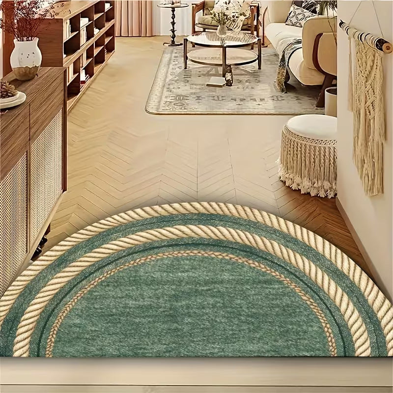 Tapis de sol en caoutchouc semi-circulaire et antisalissure