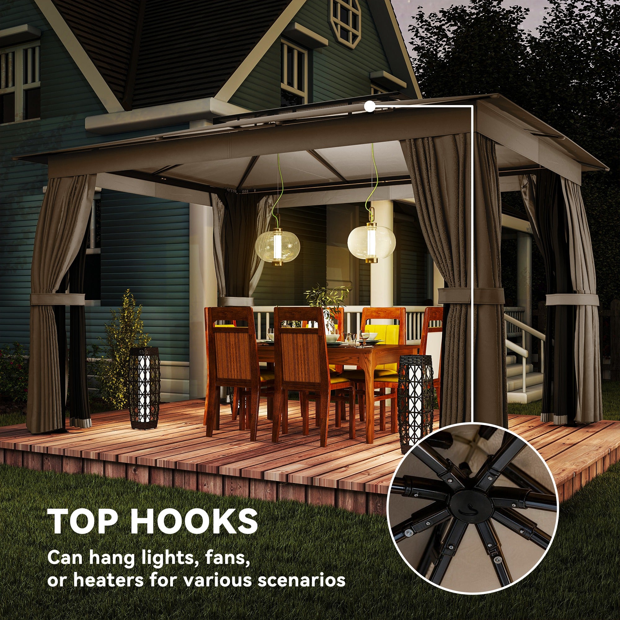 10 x 12 Patio extérieur Gazebo