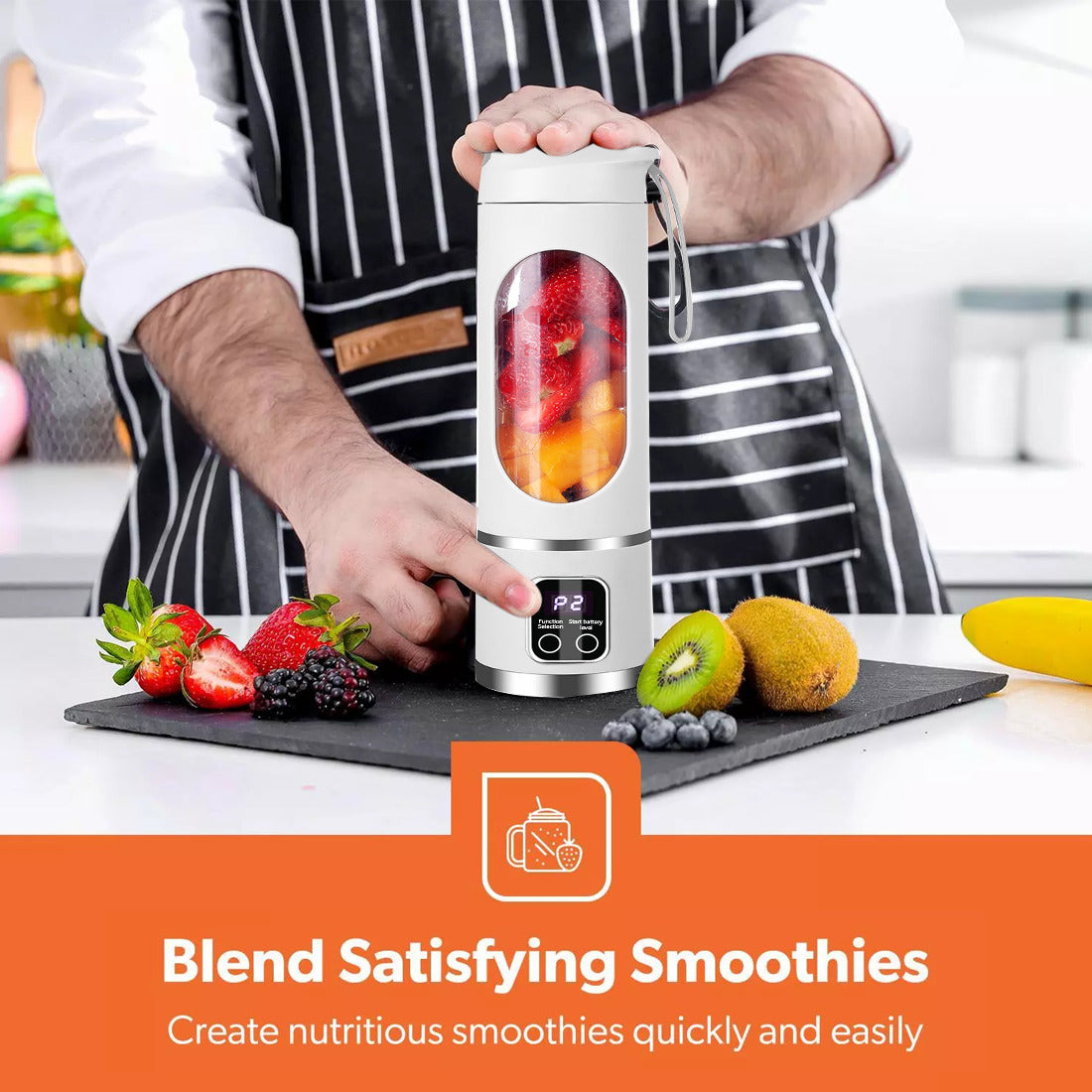 Portable USB Rechargeable Juicer Cup Mélangeur de mélangeur électrique Smoothie Maker 450ml
