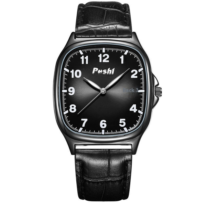 Montre Quartz de ceinture rétro carrée pour hommes