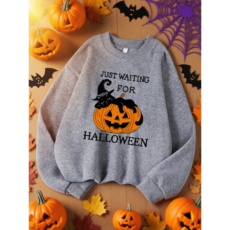 Juste attendre pour Halloween Pumpkin Design Sweats