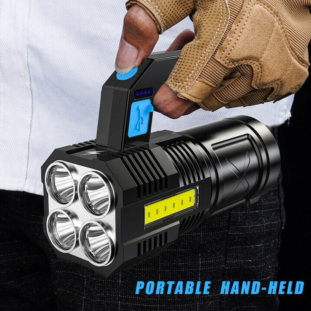 Super Bright 12000000LM LED Spotlight Handheld Camping Searchlight Torch