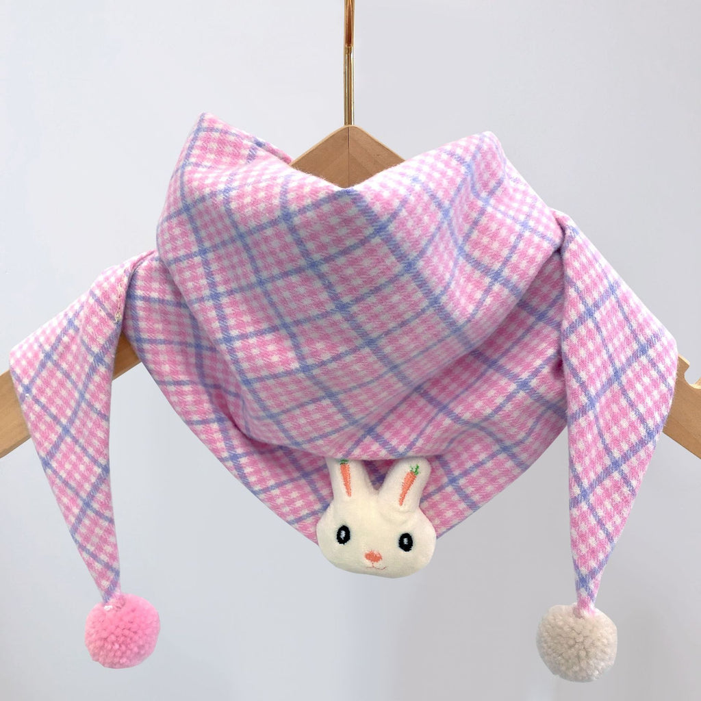 Style coréen coton-linen Plaid enfants écharpe polyvalent et facile à assortir