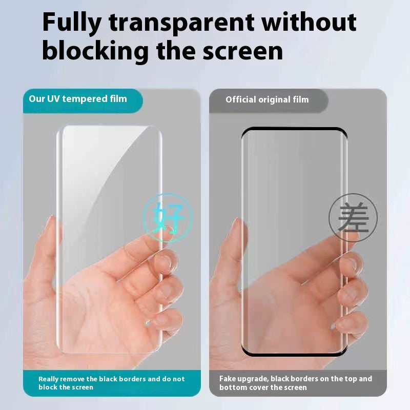 Film trempé Uv Full Glue Light Curing Film Applicable