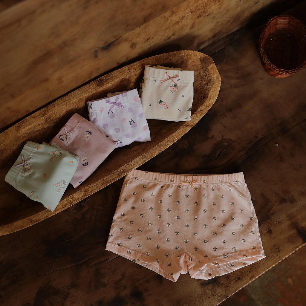 Slips de boxer en coton cartoon pour filles