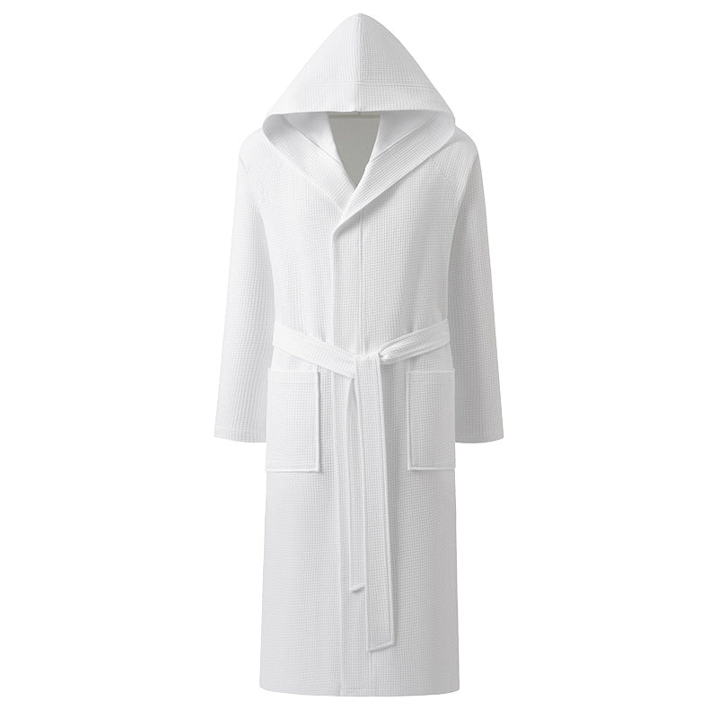 Peignoir à capuche en coton pur pour hommes