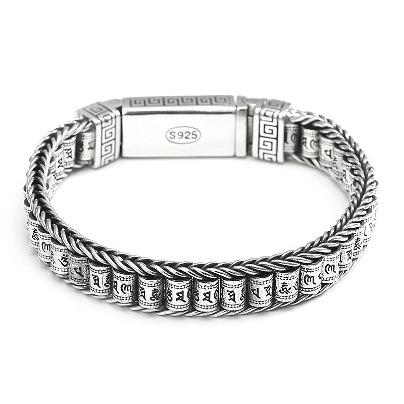 Bracelet mantra tissé à la main pour hommes