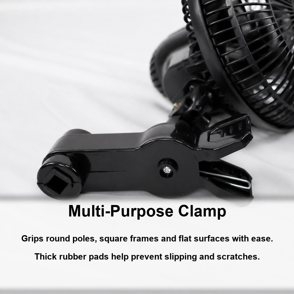 3-Speed Oscillating Greenhouse Clip Fan Grow Tent Fan Ultra-Quiet