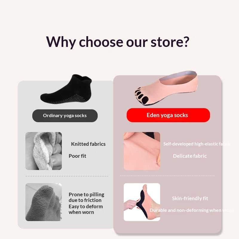 Chaussettes de yoga à pression cinq doigts