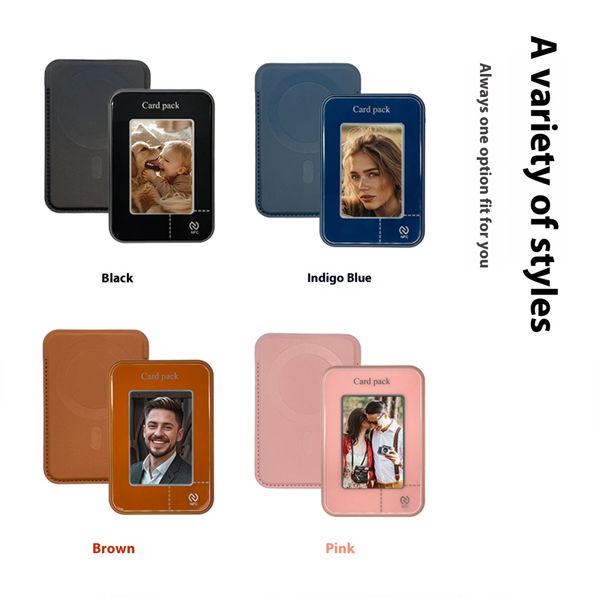 Porte-cartes d'écran e-ink Boîtier de téléphone magnétique