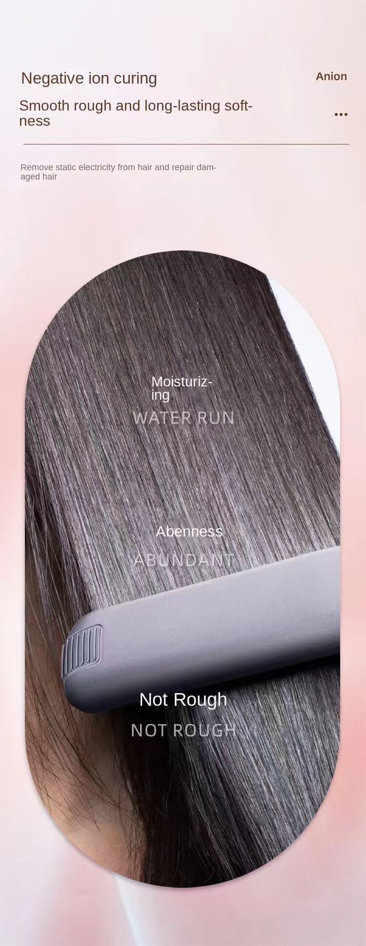 Lissage des cheveux en céramique avec affichage LCD intelligent