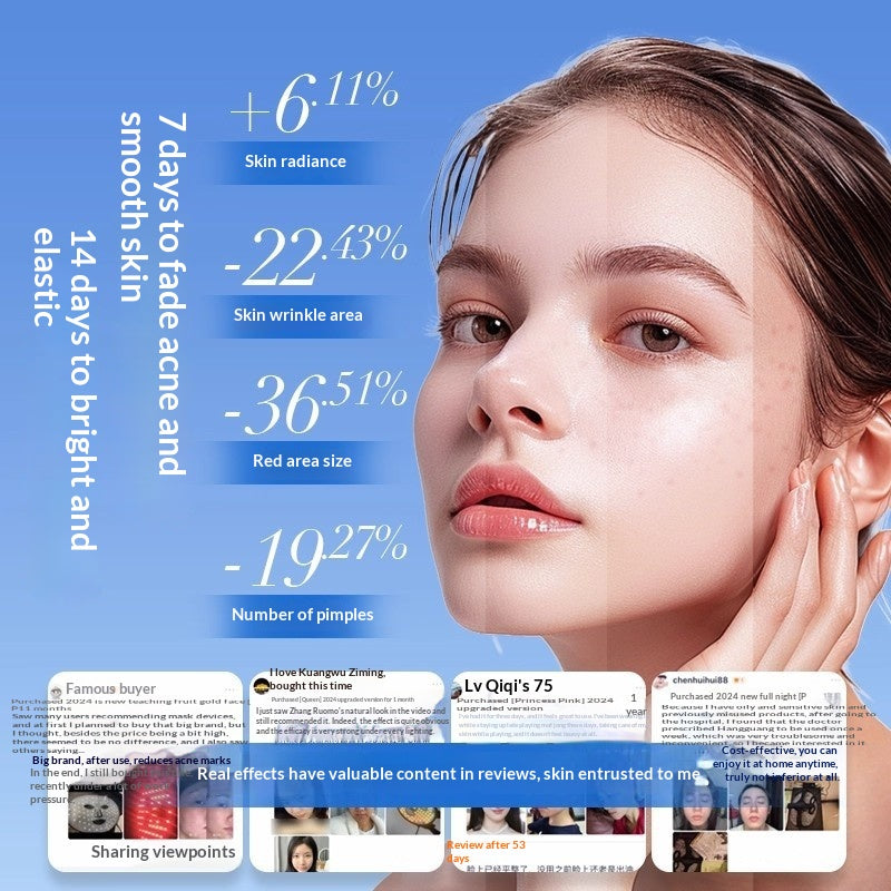 LED rouge et bleu lumière acné-suppression masque faciale dispositif de beauté pour usage domestique