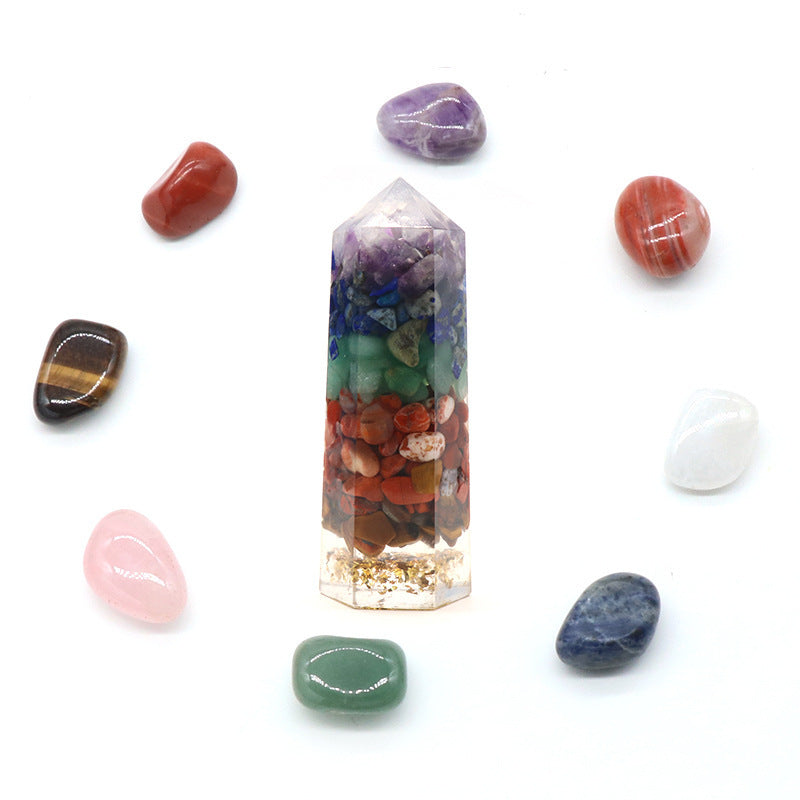 Boîte cadeau en pierre de cristal série colorée