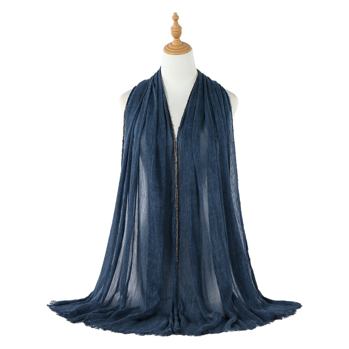 Arrivée Écharpe longue fringée à chaîne de Rayon