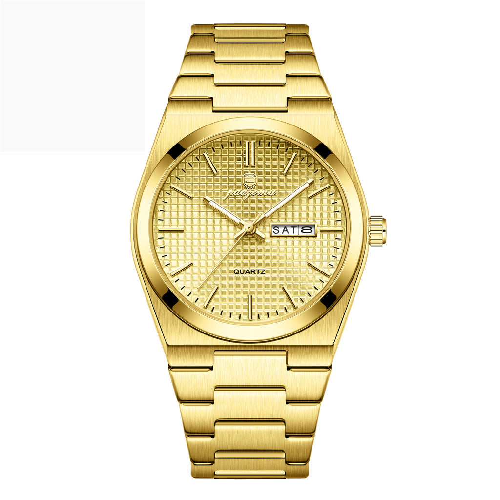 Montre de calendrier étanche à quartz lumineux