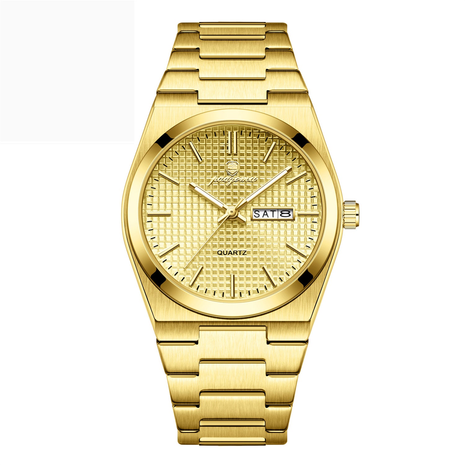 Montre de calendrier étanche à quartz lumineux