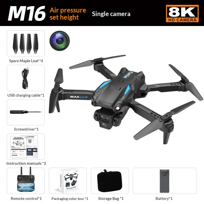 M16 Drone pour photographie aérienne 8K HD temps de vol extra-long